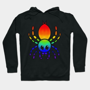 Colorful Cartoon Tarantula (Rainbow Horizontal) Hoodie